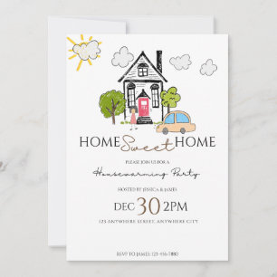 Home Sweet Home House Warming Party Invitation
