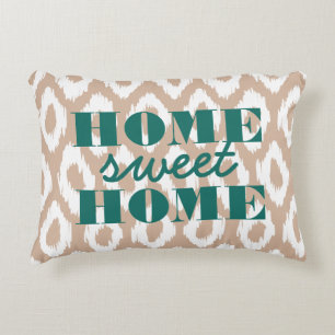 Home Sweet Home Ikat Ogee Accent Pillow