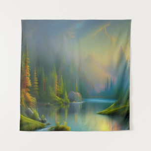 Home Sweet Home in the woods   Tapestry