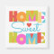 Home Sweet Home Magnet -Colour Block Letters-WHT B