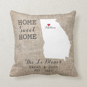 Home Sweet Home Milton Georgia Rustic Cushion