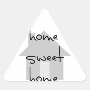home sweet home modern black white grey simple triangle sticker