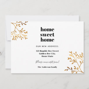 Home sweet home modern elegant moving announcement