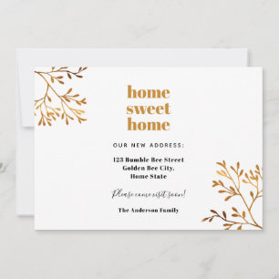 Home sweet home modern elegant moving announcement