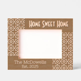 Home Sweet Home Modern Theme Etched Frames