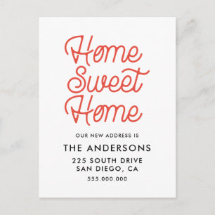 Home sweet home moving announcement postcard