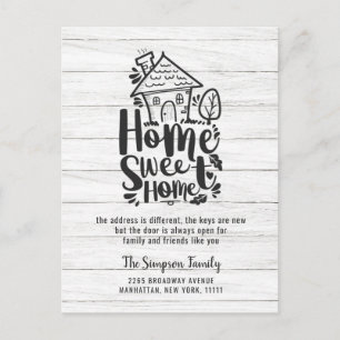 Home Sweet Home Moving Announcement Postcard