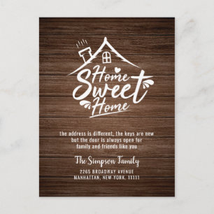 Home Sweet Home Moving Announcement Postcard
