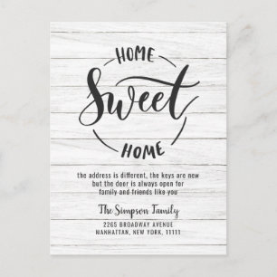 Home Sweet Home Moving Announcement Postcard