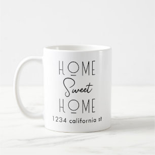 Home Sweet Home New Address Housewarming Gift  Coffee Mug