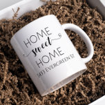 Home Sweet Home New Address Housewarming Gift Coffee Mug<br><div class="desc">This design was created though digital art. It may be personalized by choosing the customize further option. Contact me at colorflowcreations@gmail.com if you with to have this design on another product. Purchase my original abstract acrylic painting for sale at www.etsy.com/shop/colorflowart. See more of my creations or follow me at www.facebook.com/colorflowcreations,...</div>