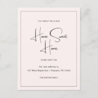 Home Sweet Home New Address Moving Announcement