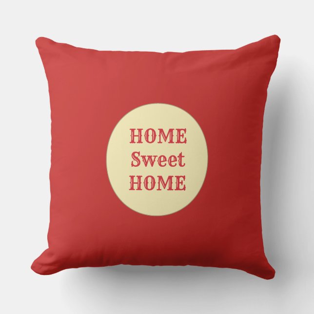Home Sweet Home on Maroon Red Cushion (Front)