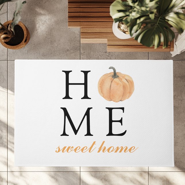 Home Sweet Home | Orange Pumpkin | Fall Season Doormat (Creator Uploaded)