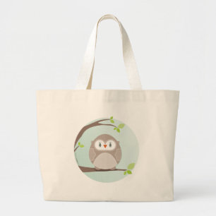HOME SWEET HOME :: Owl in a tree 1 Large Tote Bag