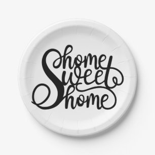 Home sweet home paper plate