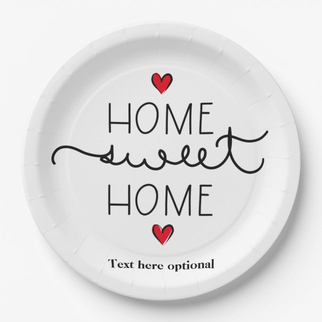 home sweet home, Paper Plate (Front)