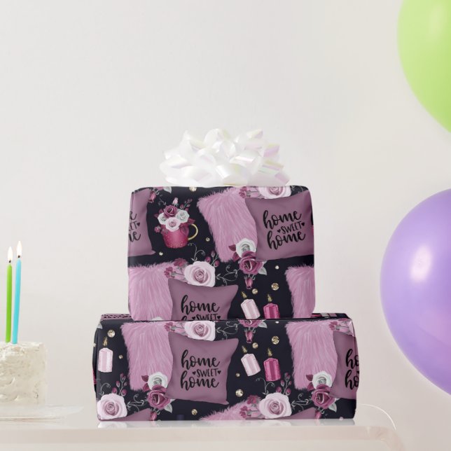 Home Sweet Home Pattern  Wrapping Paper (Party Gifts)