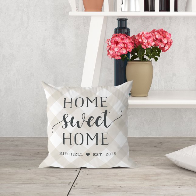 Home Sweet Home Personalised Cushion (Creator Uploaded)