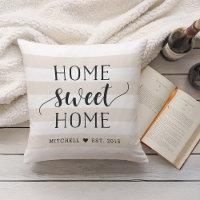 Home Sweet Home Personalised Striped
