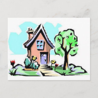 Home, sweet home postcard