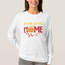 Home Sweet Home Pumpkin and Leaves Autumn