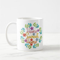 Home Sweet Home Quote Beautiful Colour Flowers