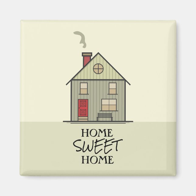 Home Sweet Home Quote Cute House Magnet (Front)