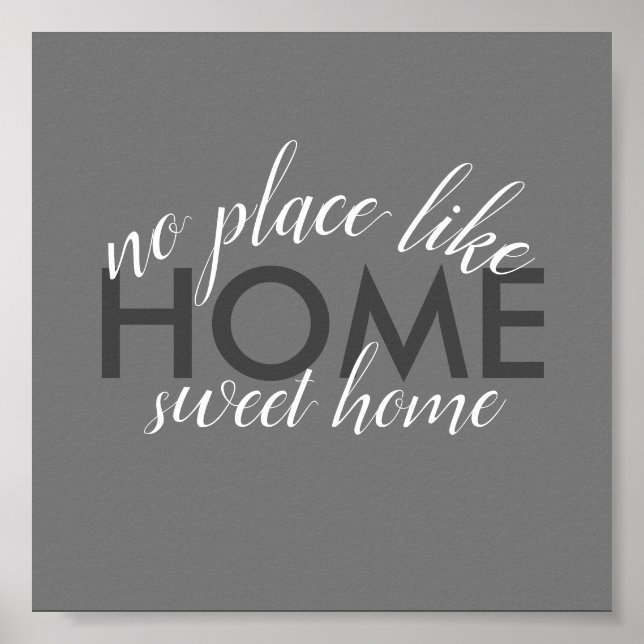 home sweet home quote  poster typography design (Front)