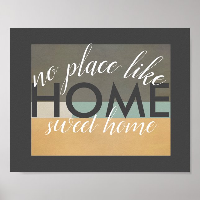 home sweet home quote  poster typography design (Front)