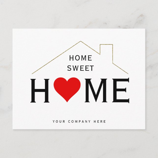 Home Sweet Home Real Estate Promotional  Postcard (Front)