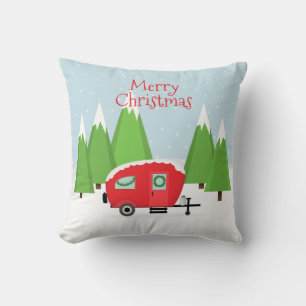 Home Sweet Home Retro Camper Christmas Cushion