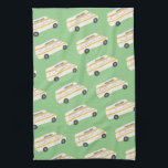 HOME SWEET HOME Retro Campervan Motorhome RV green Tea Towel<br><div class="desc">Decorate your kitchen with this cool towel. Makes a great housewarming or anniversary gift! 
You can customise it and add text too.
Check my shop for lots more colours and patterns plus matching kitchen stuff!</div>