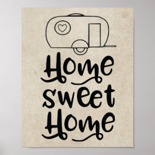 Home Sweet Home Retro RV Camping Camper Decor