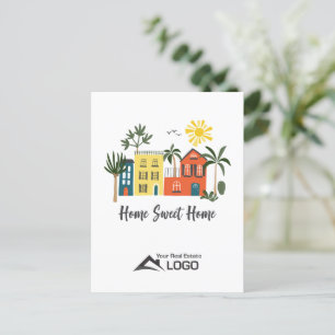 Home Sweet Home Scandinavian Custom Real Estate Postcard