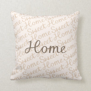 Home Sweet Home Script Design in Browns Cushion