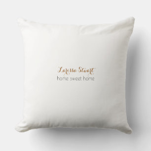 home sweet home simple & personalised white outdoor cushion