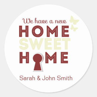 Home Sweet Home {sticker} Classic Round Sticker