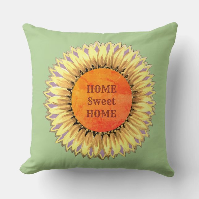 Home Sweet Home Sunflower Cushion (Front)