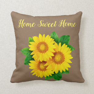 Home Sweet Home Sunflowers Cushion