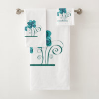 Home Sweet Home Text Watercolor Florals Teat White