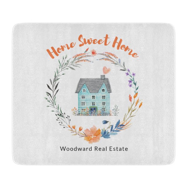 Home Sweet Home Thank You Buyers Homeowner Chic Cutting Board (Front)