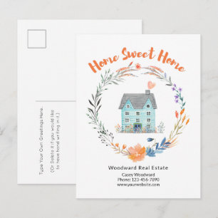 Home Sweet Home Thank You Buyers Homeowner Chic Postcard