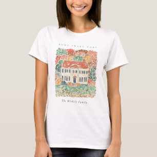 Home Sweet Home Thanksgiving Autumn Georgian House T-Shirt