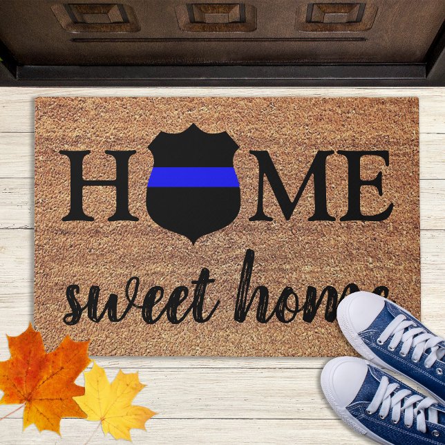 Home Sweet Home Thin Blue Line Police Doormat (Creator Uploaded)
