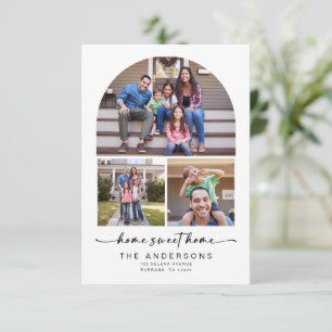 Home Sweet Home   Three Photos Arch Moving Announcement