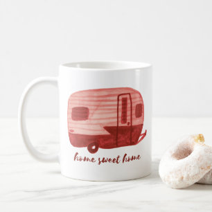 HOME SWEET HOME Vintage Trailers Watercolor RVs Coffee Mug