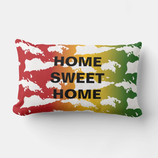 Home Sweet Home Virgin Islands Throw Pillow (Front)