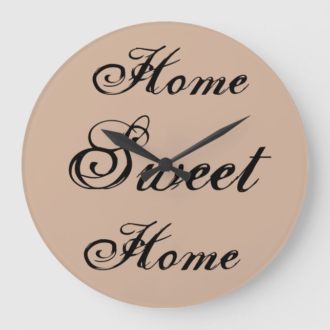~Home Sweet Home~ WALLCLOCK, CUSTOMIZE IT! Large Clock (Front)