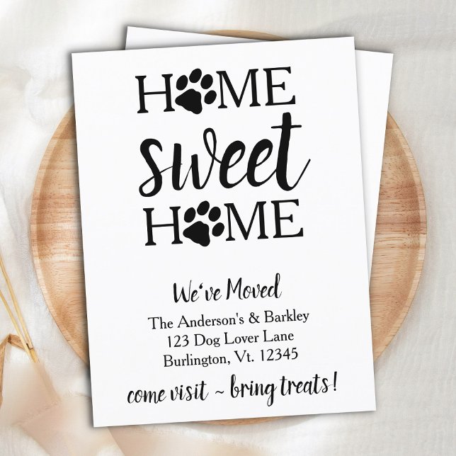 Home Sweet Home We've Moved Dog Pet Moving Postcard (Creator Uploaded)